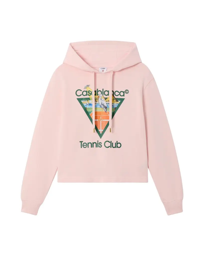 Pink Tennis Club Icon Pyramid Abduction Cropped Hooded Sweatshirt Pink Tennis Club Icon Pyramid Abduction Cropped Hooded Sweatshirt