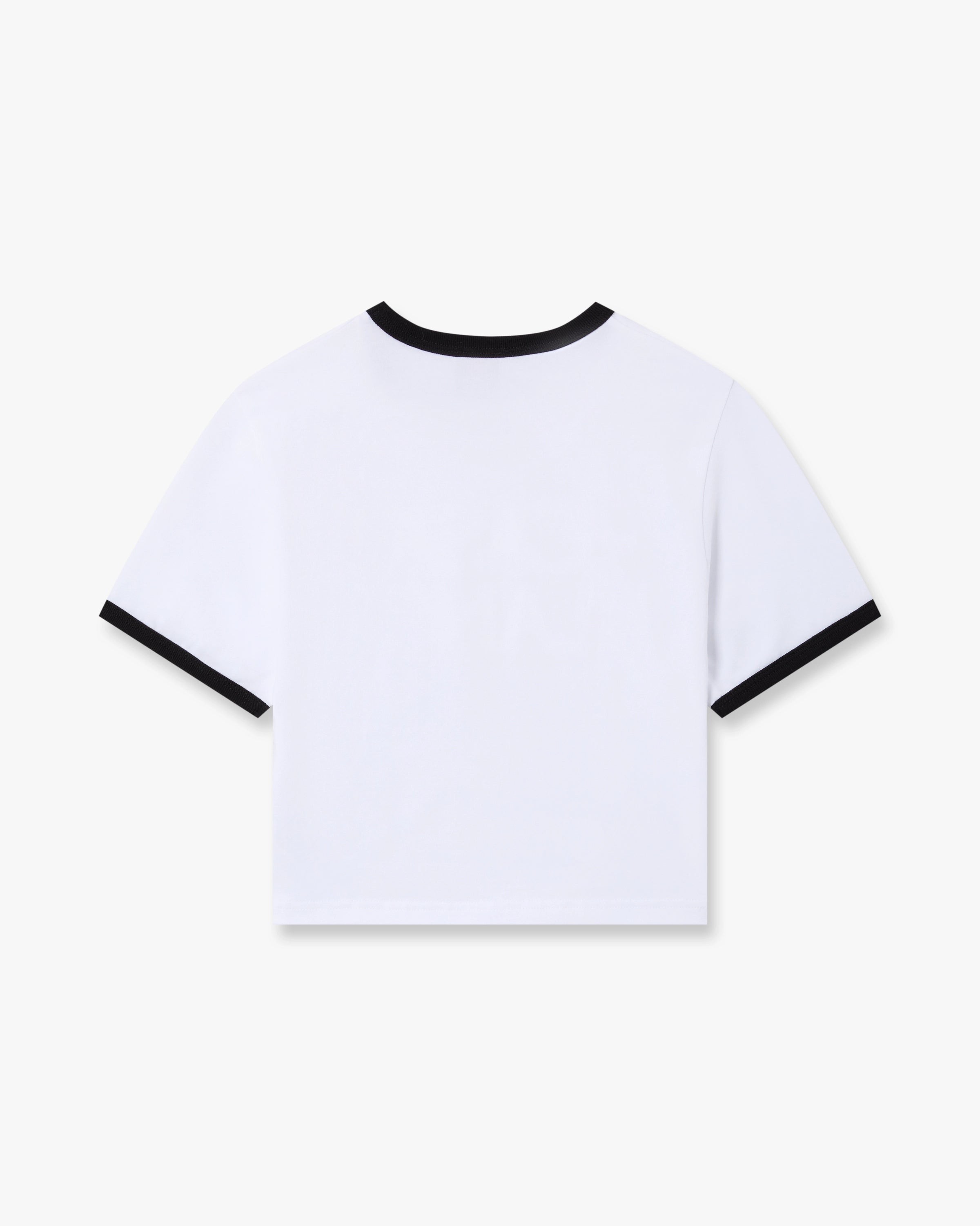 Casablanca White Stacked Logo Cropped Baby Short Sleeve T-Shirt | Thumbnail 6 Casablanca White Stacked Logo Cropped Baby Short Sleeve T-Shirt | Thumbnail 6
