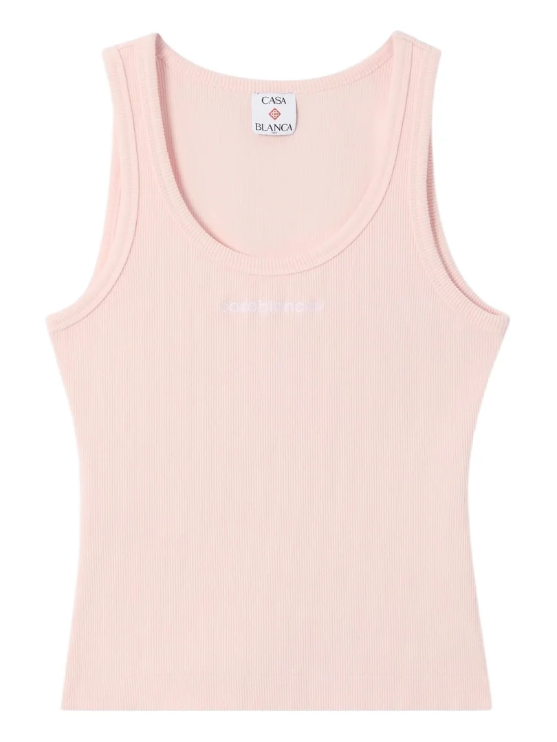Pink Ribbed Tank Top