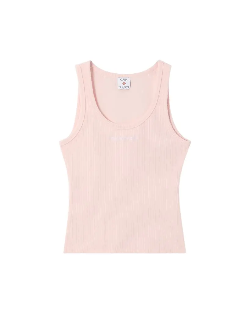 Pink Ribbed Tank Top Pink Ribbed Tank Top