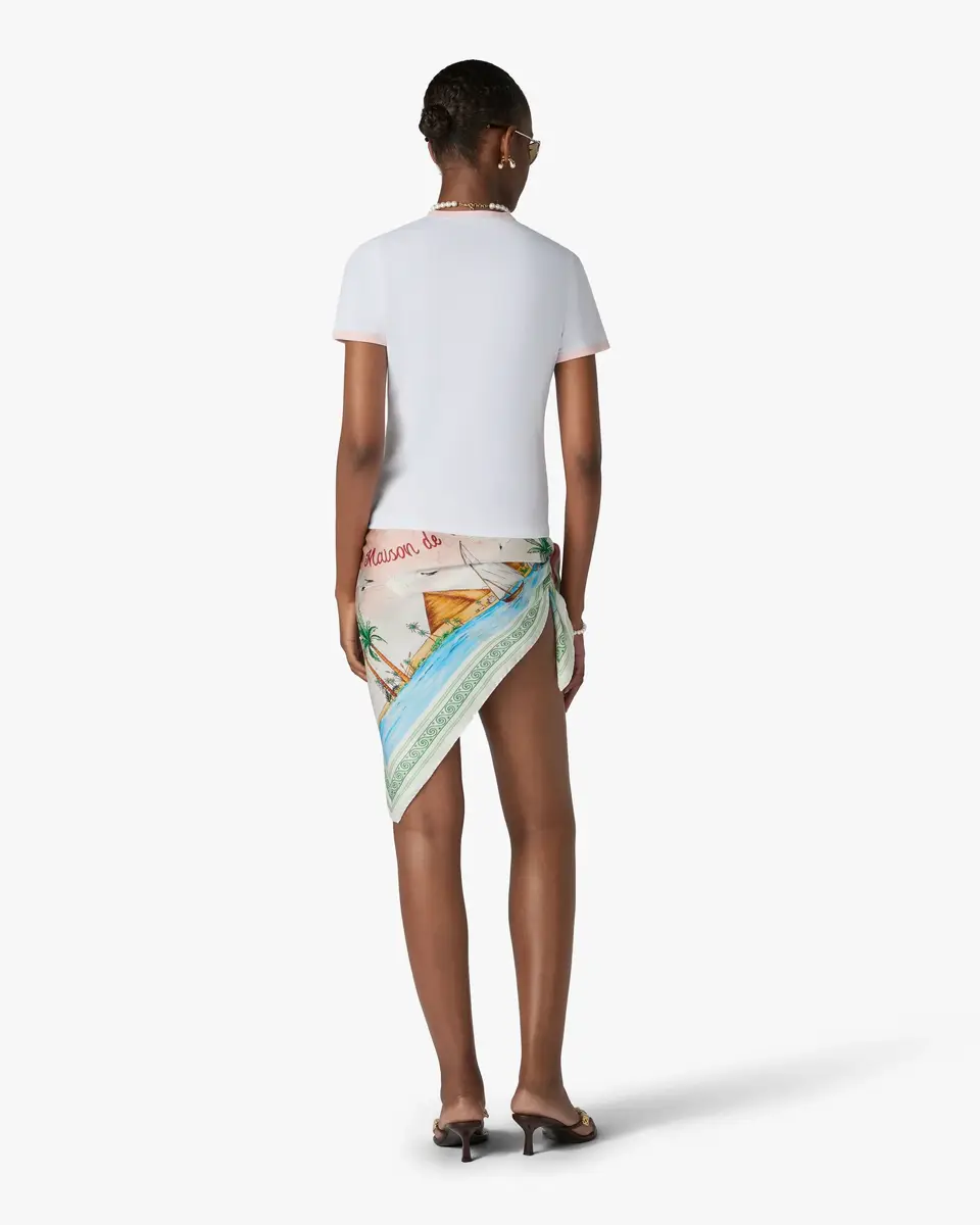 Casablanca White Casa Way Ringer Short Sleeve T-Shirt | Thumbnail 3 Casablanca White Casa Way Ringer Short Sleeve T-Shirt | Thumbnail 3