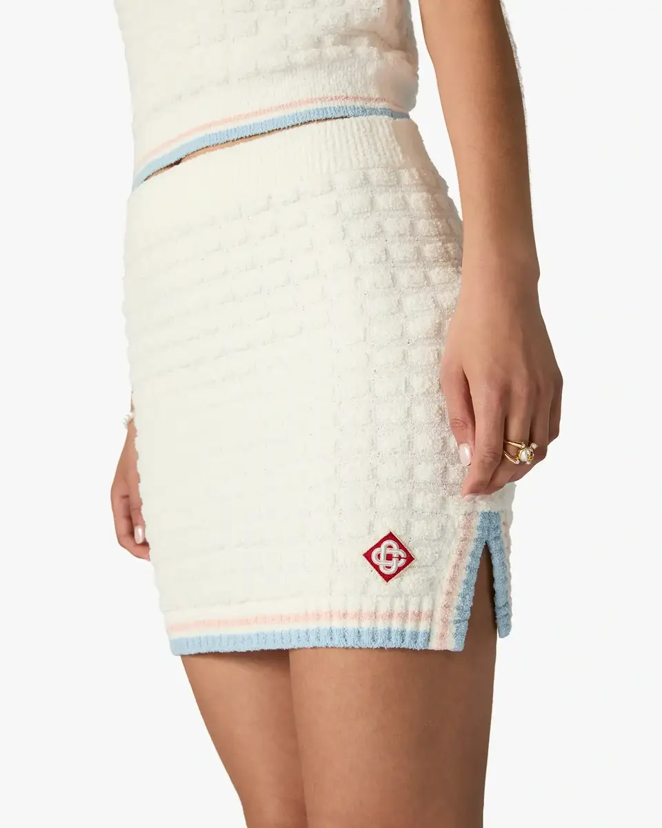 Casablanca White Boucle Tennis Mini Skirt | Thumbnail 5
