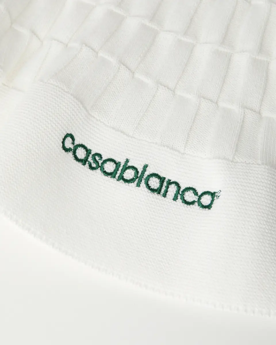 Casablanca Cream & Navy Knit Tennis Mini Skirt | Thumbnail 7