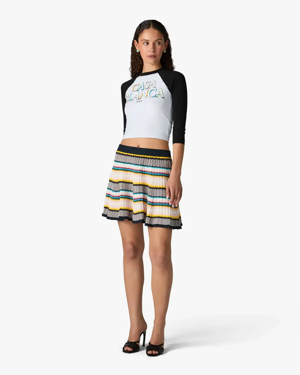 Casablanca Multicolour Knit Chevron Mini Skirt | Thumbnail 2 Casablanca Multicolour Knit Chevron Mini Skirt | Thumbnail 2