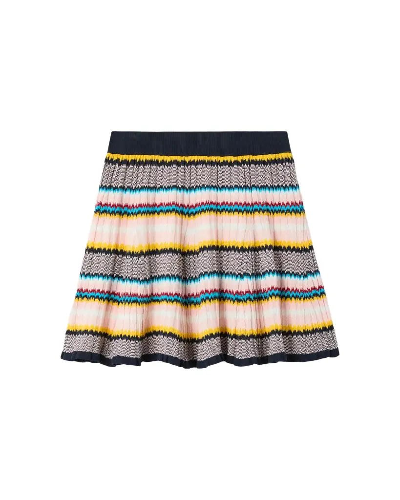Multicolour Knit Chevron Mini Skirt Multicolour Knit Chevron Mini Skirt