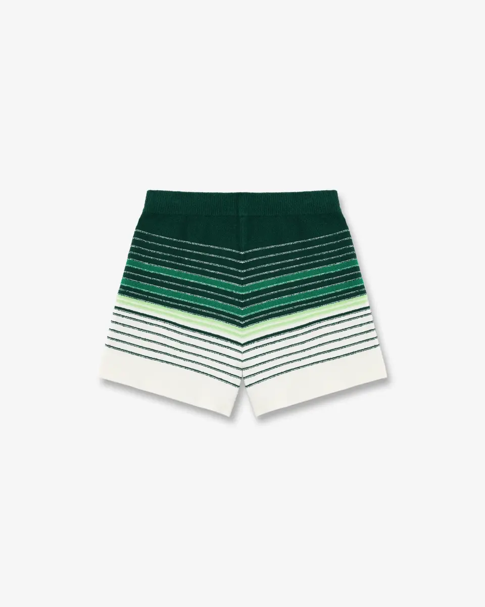Casablanca White & Green Boucle Stripe Shorts | Thumbnail 6 Casablanca White & Green Boucle Stripe Shorts | Thumbnail 6