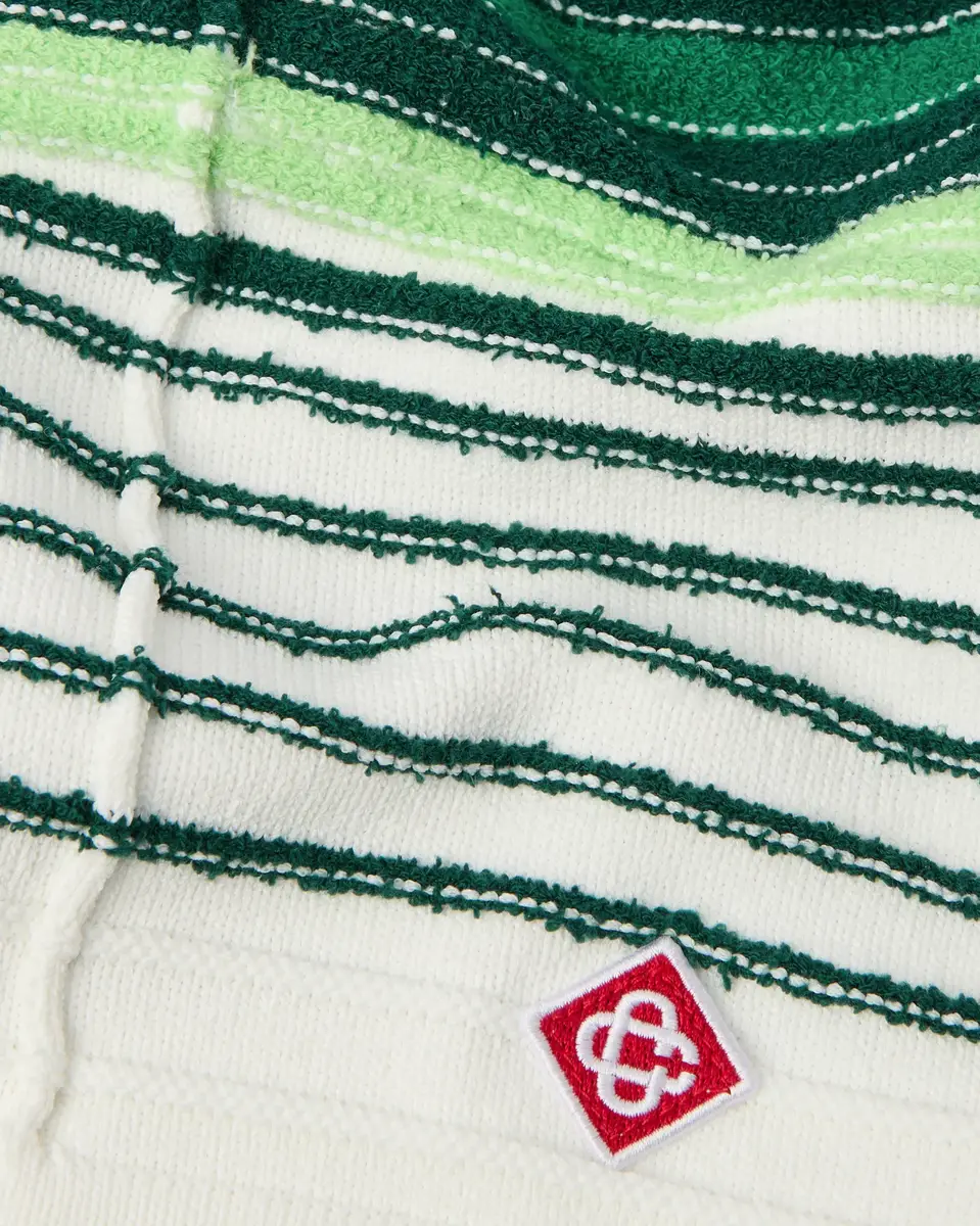 Casablanca White & Green Boucle Stripe Shorts | Thumbnail 7 Casablanca White & Green Boucle Stripe Shorts | Thumbnail 7