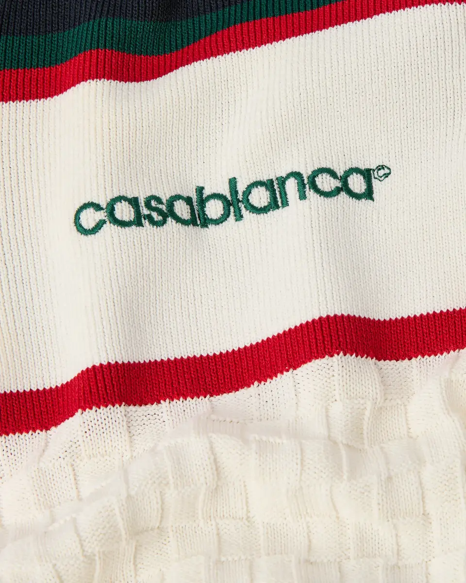 Casablanca Cream & Navy Knit Tennis Polo Mini Dress | Thumbnail 6 Casablanca Cream & Navy Knit Tennis Polo Mini Dress | Thumbnail 6