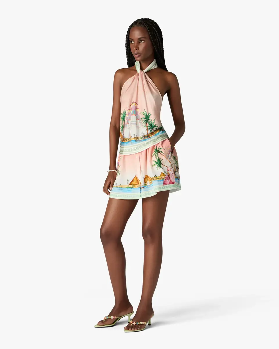 Casablanca Pink Ethereal Cotton Mini Skirt | Thumbnail 2 Casablanca Pink Ethereal Cotton Mini Skirt | Thumbnail 2