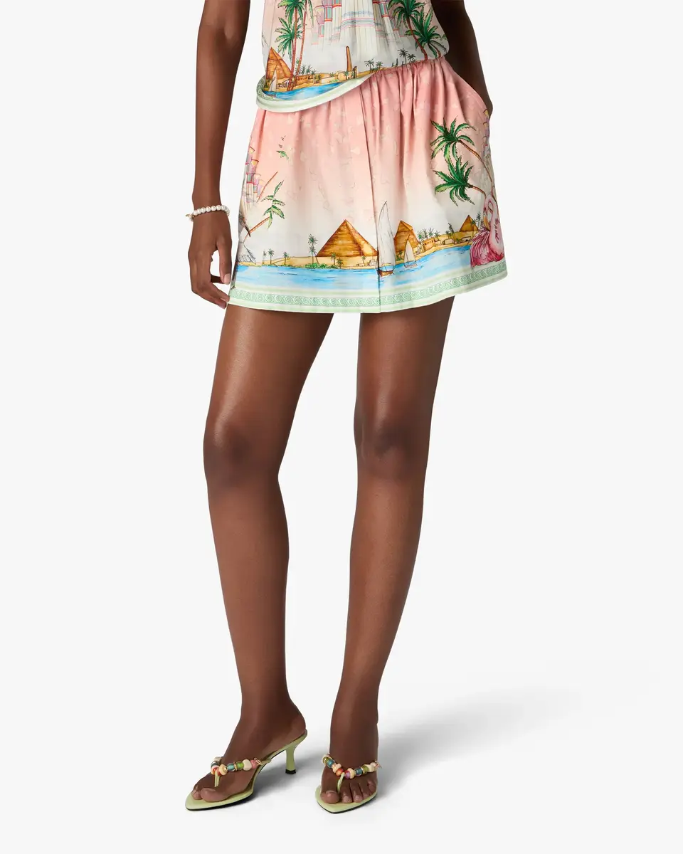 Casablanca Pink Ethereal Cotton Mini Skirt | Thumbnail 4 Casablanca Pink Ethereal Cotton Mini Skirt | Thumbnail 4