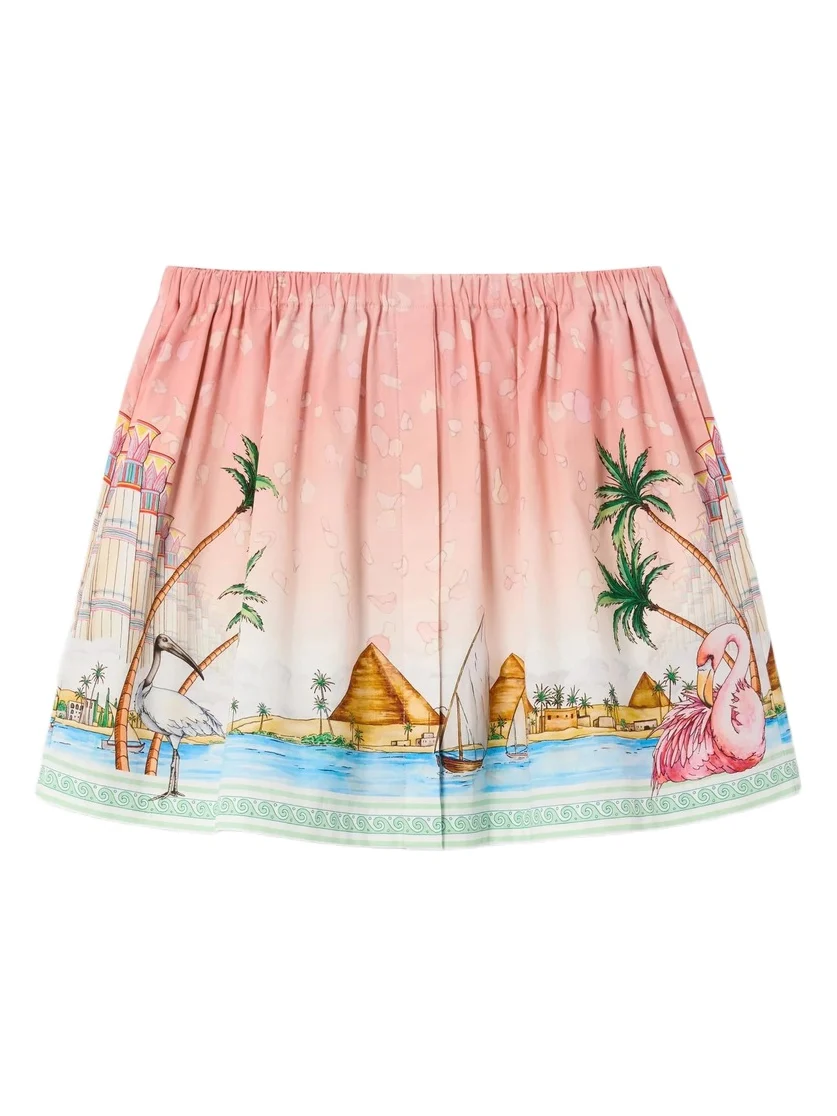 Casablanca Pink Ethereal Cotton Mini Skirt