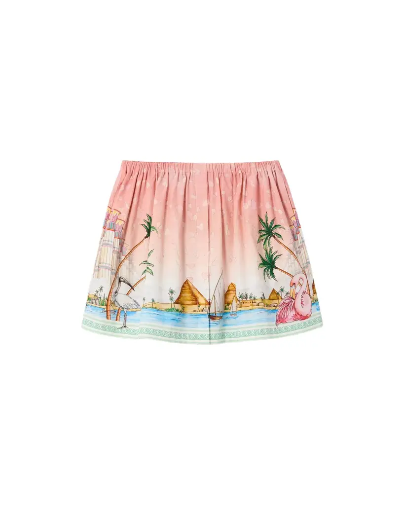 Pink Ethereal Cotton Mini Skirt Pink Ethereal Cotton Mini Skirt