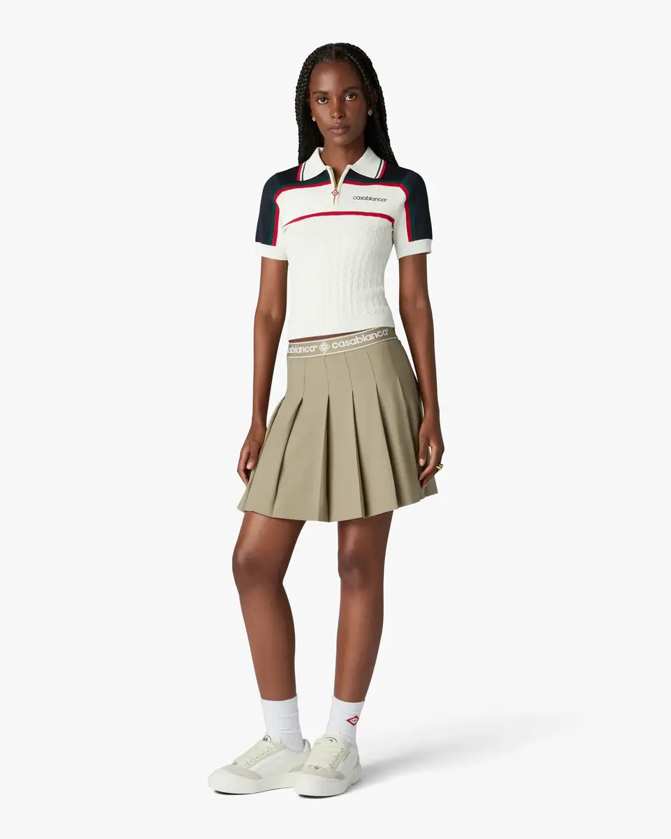 Casablanca Light Brown Pleated Mini Skirt | Thumbnail 2 Casablanca Light Brown Pleated Mini Skirt | Thumbnail 2