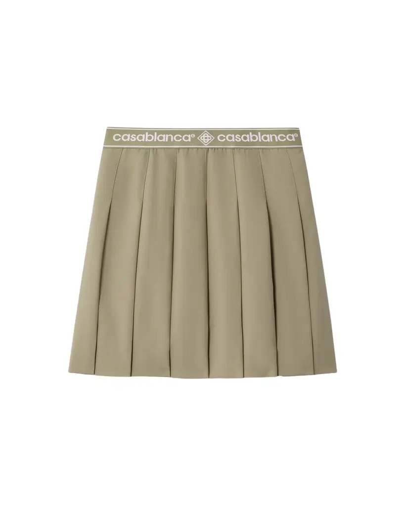 Light Brown Pleated Mini Skirt Light Brown Pleated Mini Skirt
