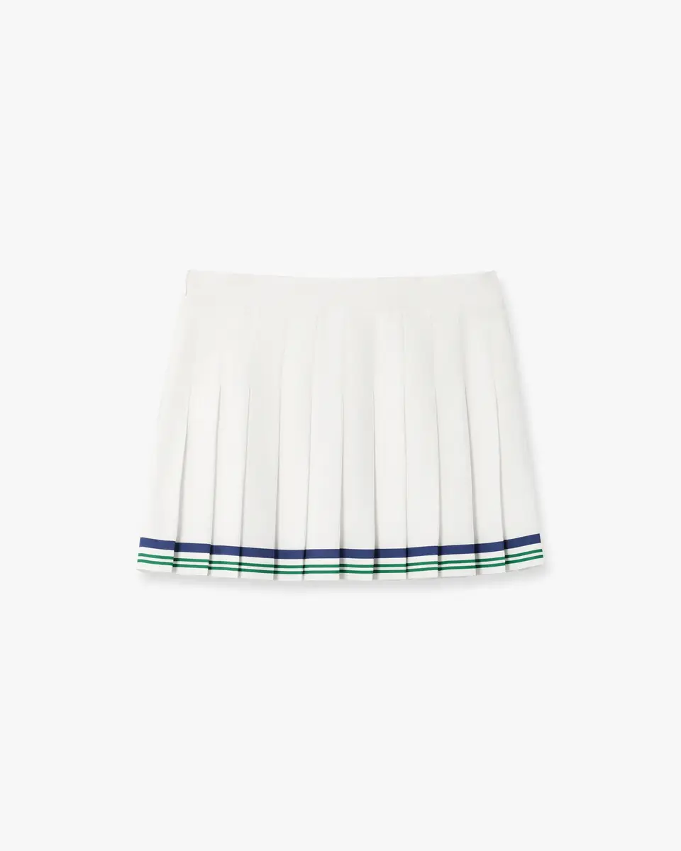 Casablanca White Hotel Emblem Pleated Mini Silk Skirt in Green | Thumbnail 6 Casablanca White Hotel Emblem Pleated Mini Silk Skirt in Green | Thumbnail 6