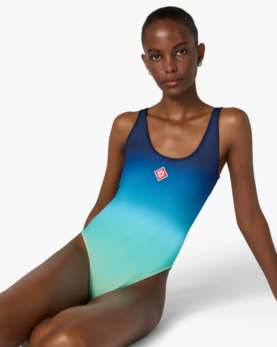 Casablanca Blue & Green Gradient Printed Swimsuit | Thumbnail 4 Casablanca Blue & Green Gradient Printed Swimsuit | Thumbnail 4