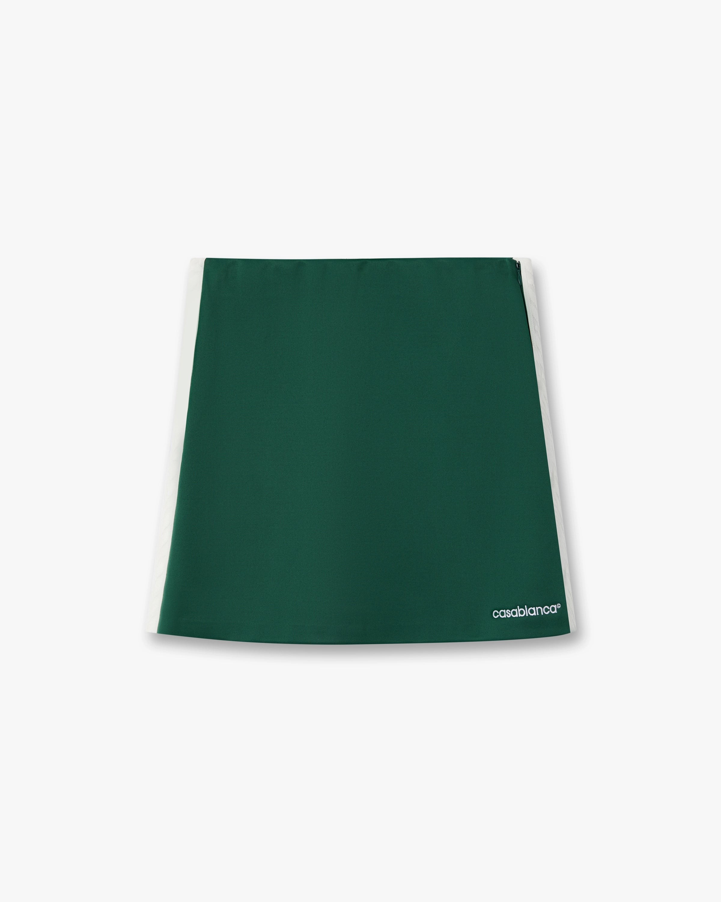 Casablanca Green Scuba Mini Skirt