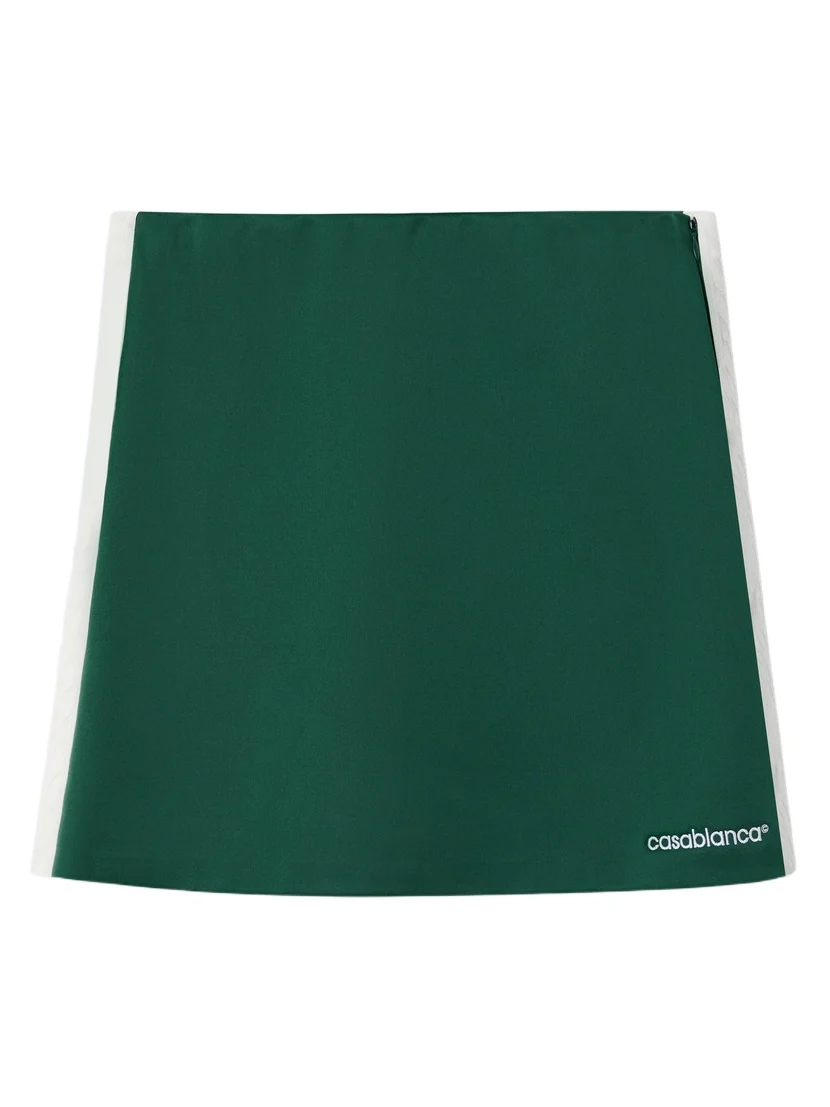 Casablanca Green Scuba Mini Skirt