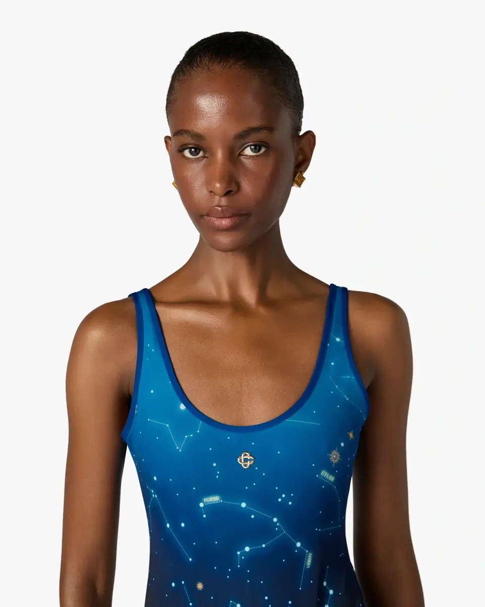 Casablanca Blue Astrology Printed Swimsuit | Thumbnail 5 Casablanca Blue Astrology Printed Swimsuit | Thumbnail 5