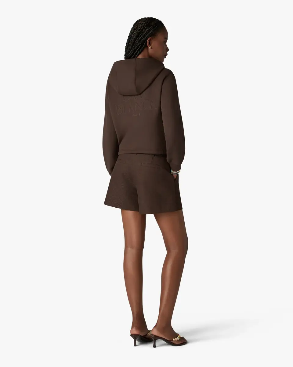 Casablanca Dark Brown Cotton Monogram Shorts | Thumbnail 3