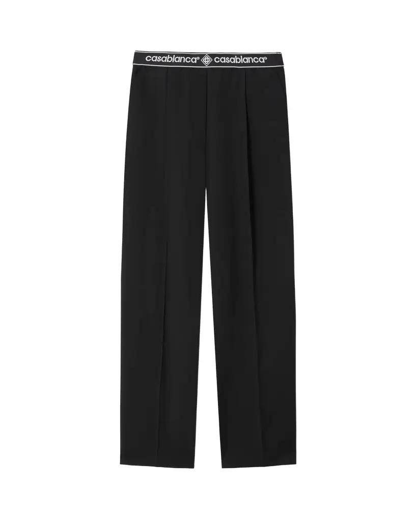 Black Wool Tailored Trousers Black Wool Tailored Trousers