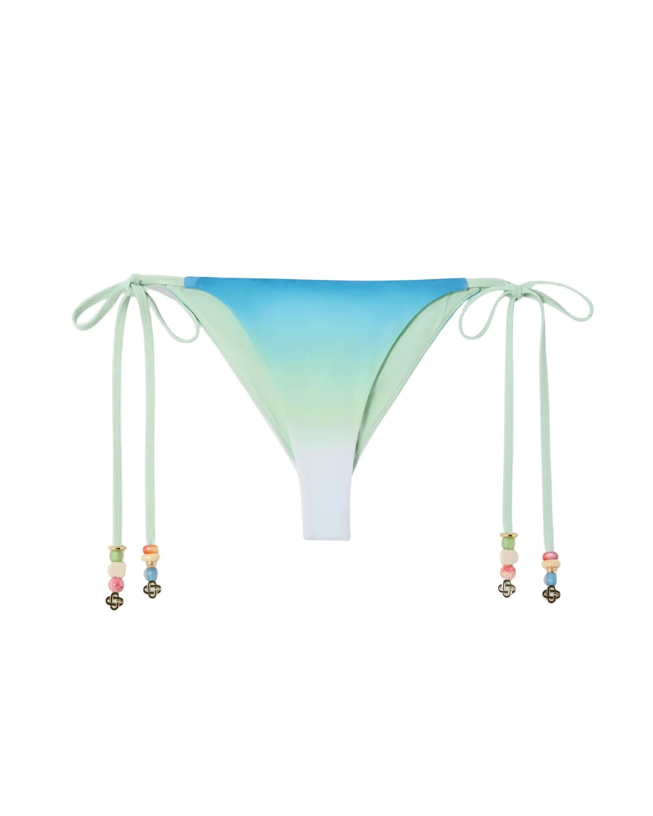 Casablanca Blue & Green Gradient String Beaded Bikini Bottom