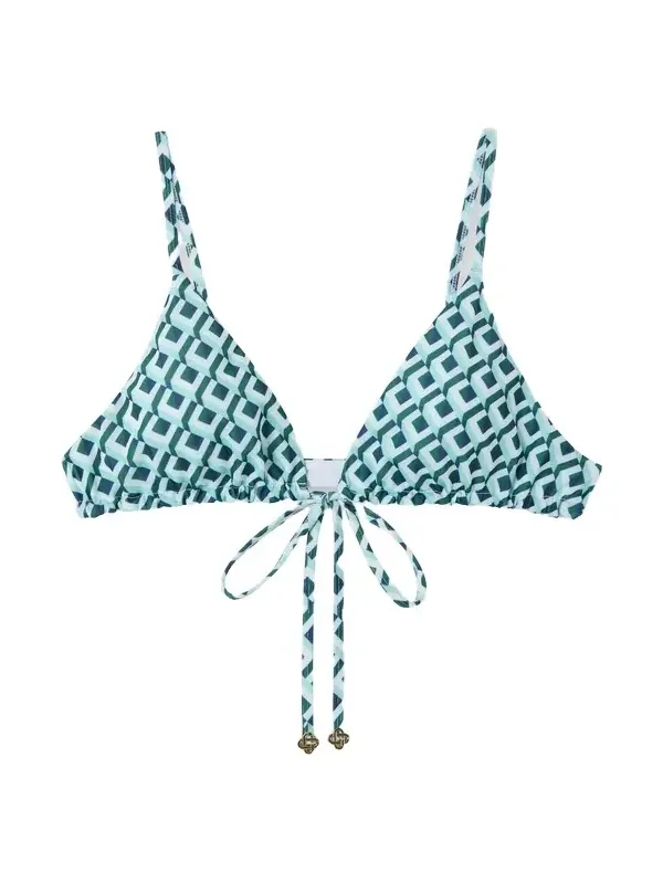 Green Cubist CC Monogram String Bikini Top Green Cubist CC Monogram String Bikini Top