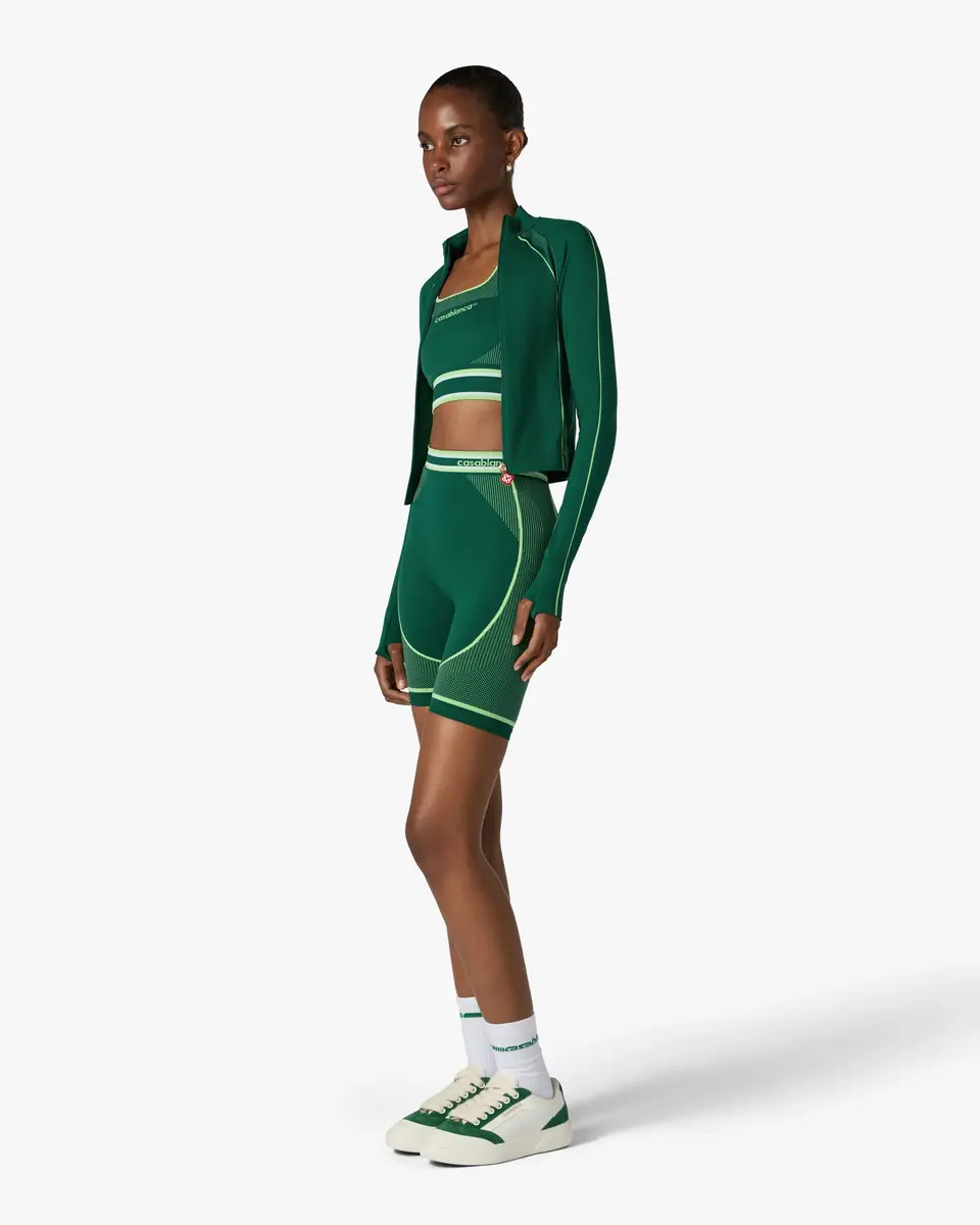 Casablanca Green Seamless Zip-Up Jacket | Thumbnail 2 Casablanca Green Seamless Zip-Up Jacket | Thumbnail 2