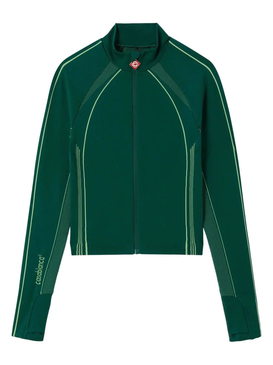 Green Seamless Zip-Up Jacket