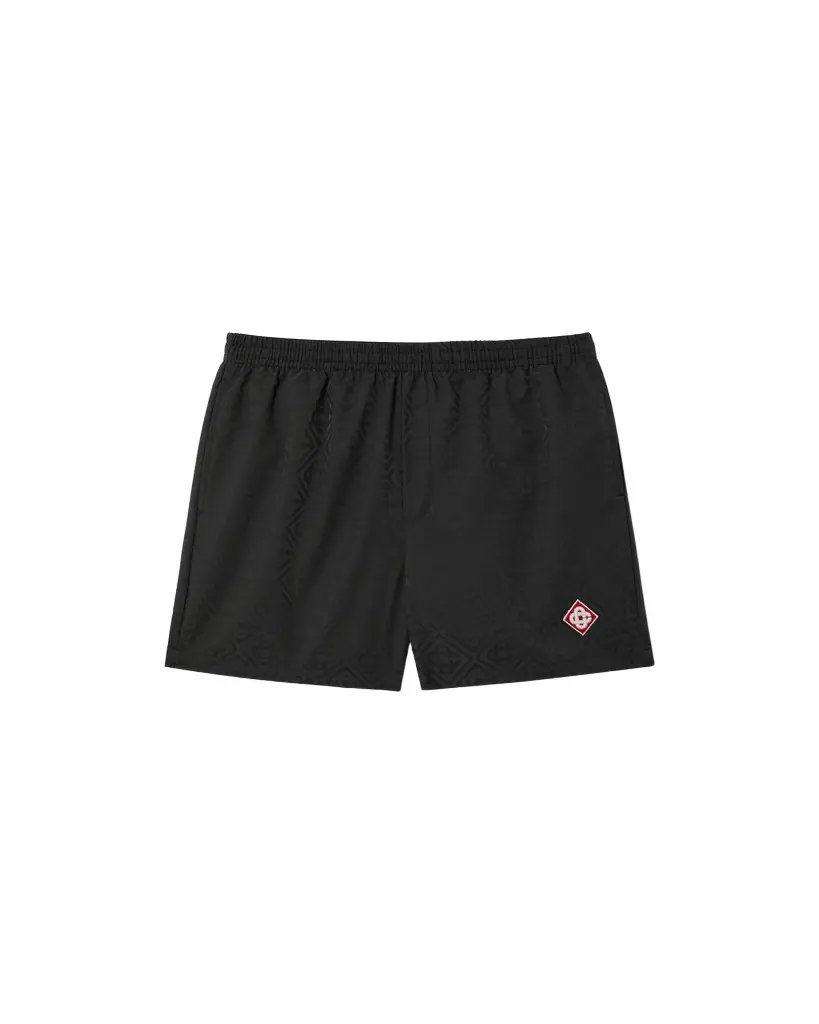 Monogram Jacquard Swim Shorts in Black Monogram Jacquard Swim Shorts in Black