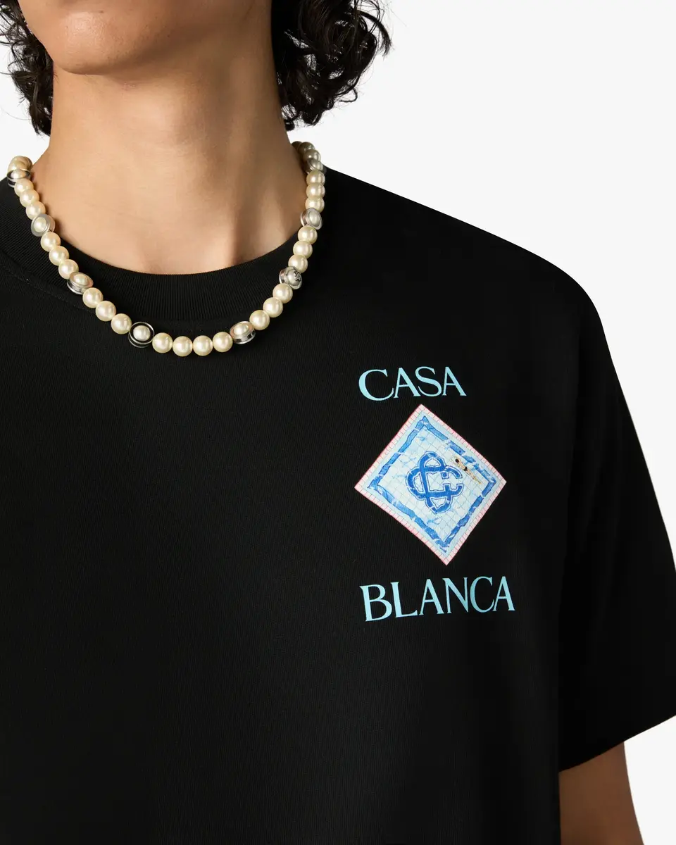 Casablanca Black Pool Short Sleeve T-Shirt | Thumbnail 5 Casablanca Black Pool Short Sleeve T-Shirt | Thumbnail 5