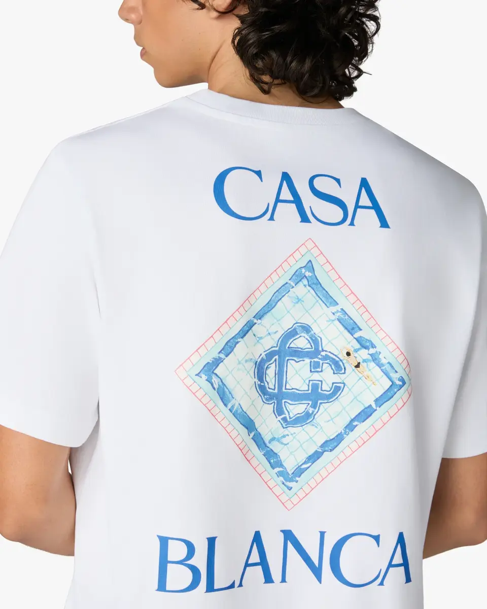 Casablanca White Pool Short Sleeve T-Shirt | Thumbnail 5 Casablanca White Pool Short Sleeve T-Shirt | Thumbnail 5