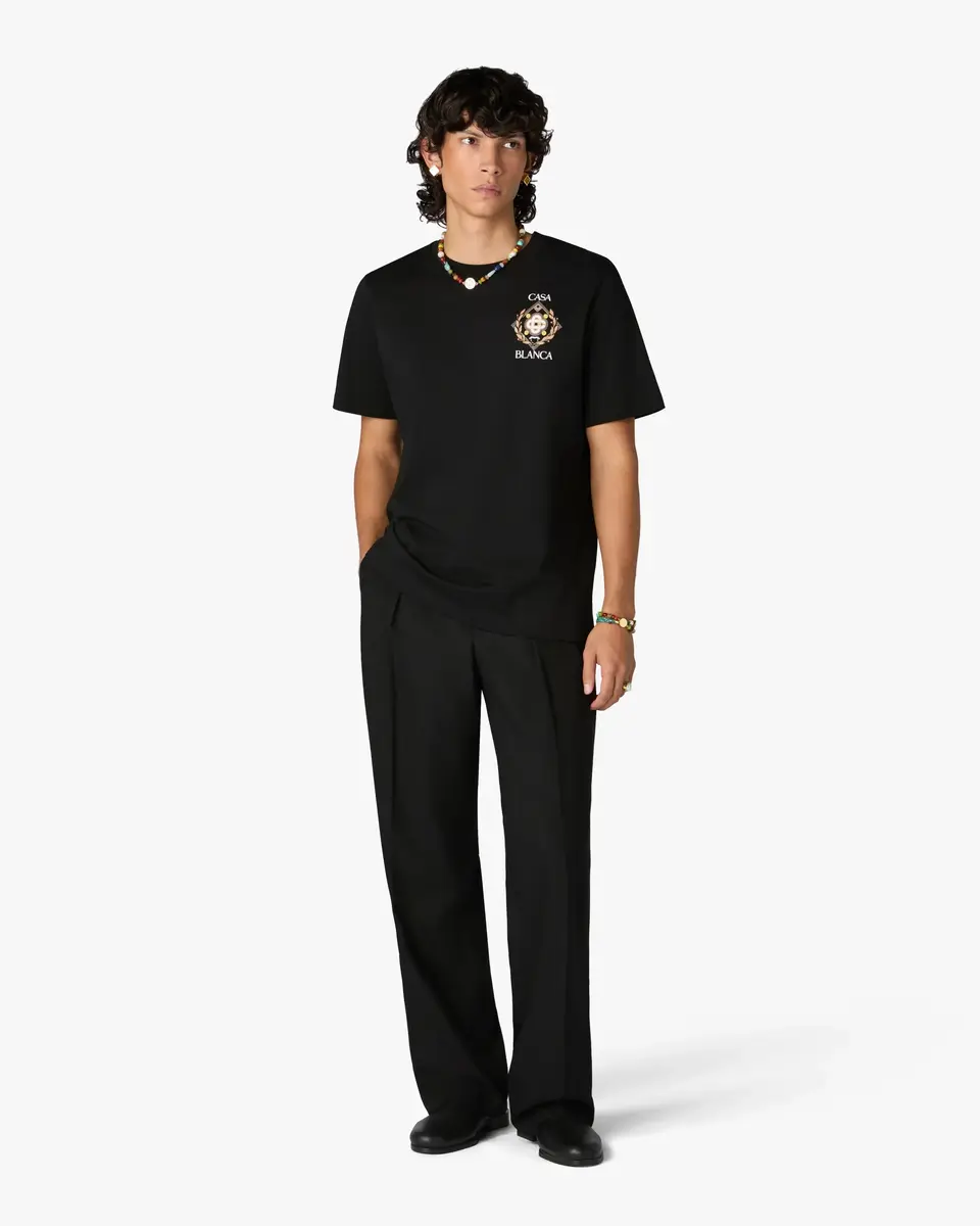Casablanca Black Championship Short Sleeve T-Shirt | Thumbnail 2 Casablanca Black Championship Short Sleeve T-Shirt | Thumbnail 2
