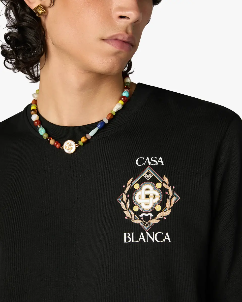 Casablanca Black Championship Short Sleeve T-Shirt | Thumbnail 5 Casablanca Black Championship Short Sleeve T-Shirt | Thumbnail 5