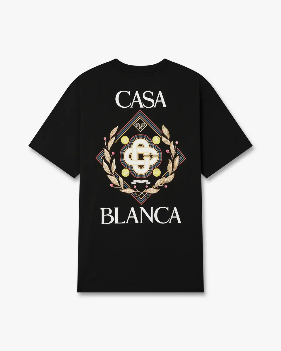 Casablanca Black Championship Short Sleeve T-Shirt | Thumbnail 6 Casablanca Black Championship Short Sleeve T-Shirt | Thumbnail 6