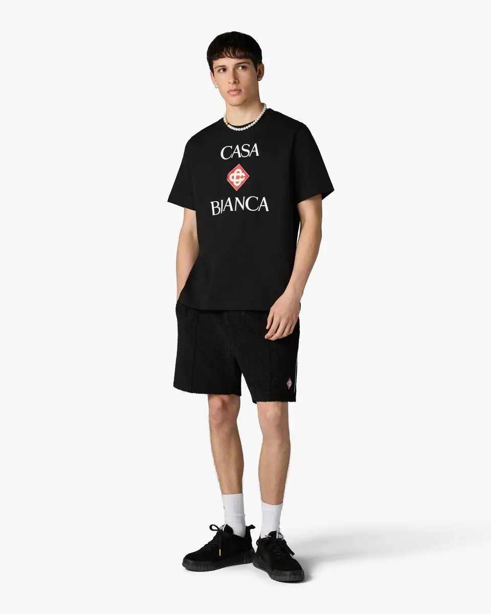 Casablanca Black Diamond Logo Short Sleeve T-Shirt | Thumbnail 2