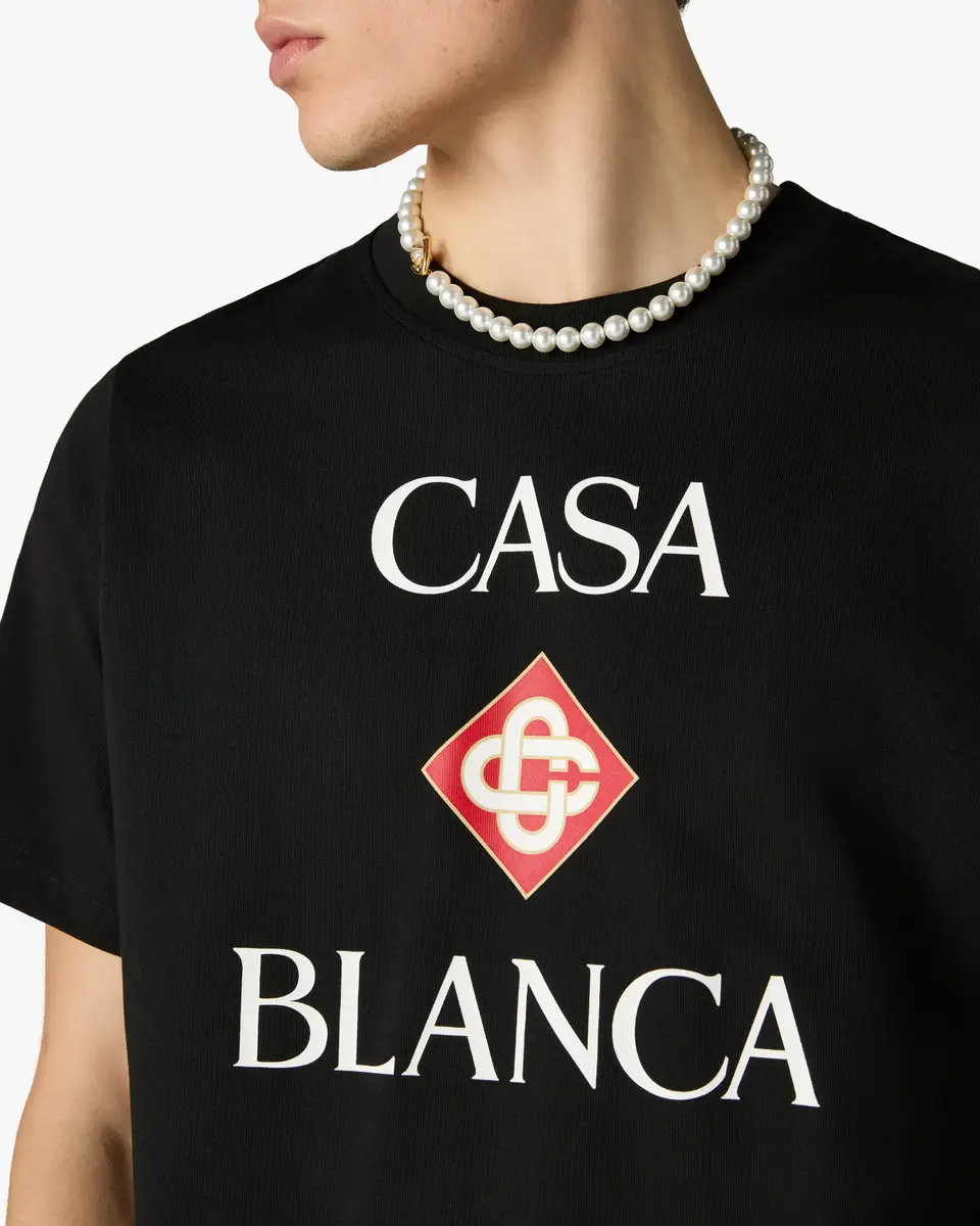Casablanca Black Diamond Logo Short Sleeve T-Shirt | Thumbnail 5