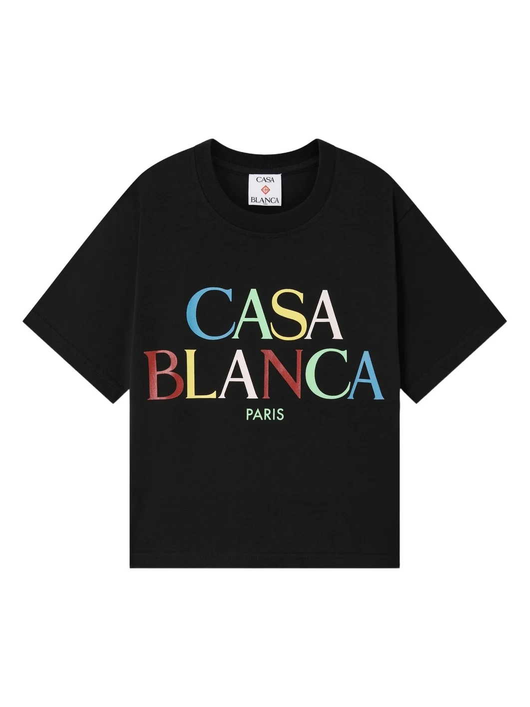 Black Logo Cropped Baby Short Sleeved T-Shirt
