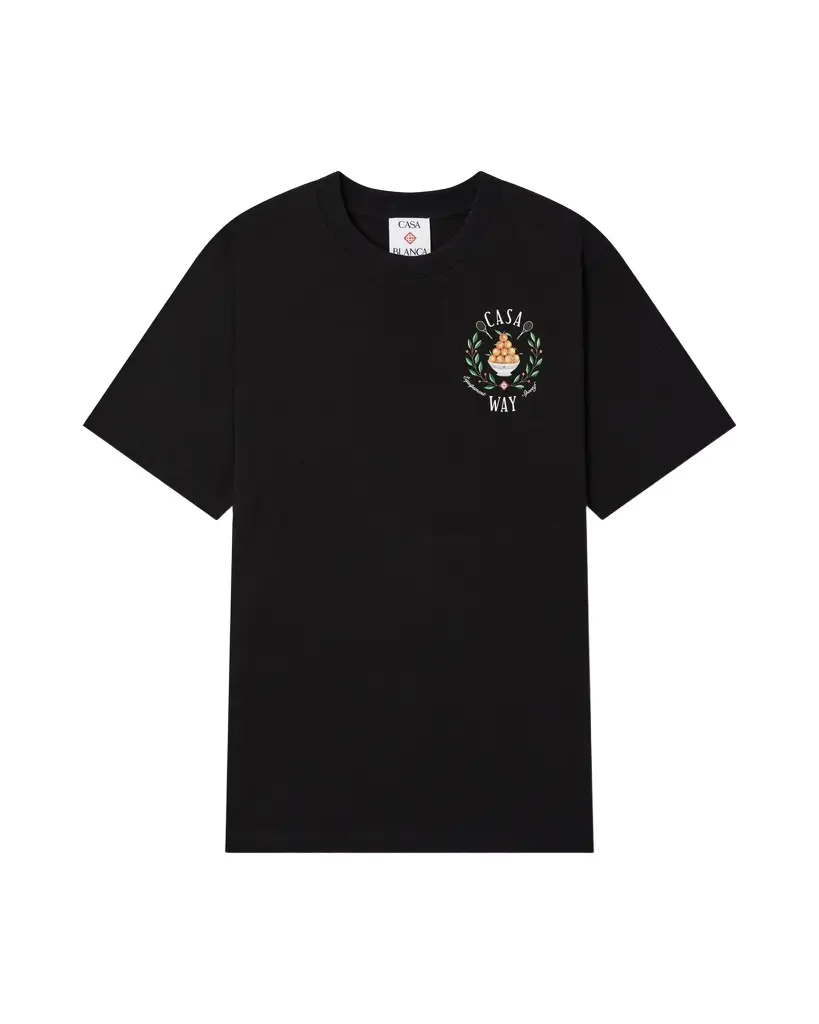 Black Casaway Short Sleeve T-Shirt in Orange
