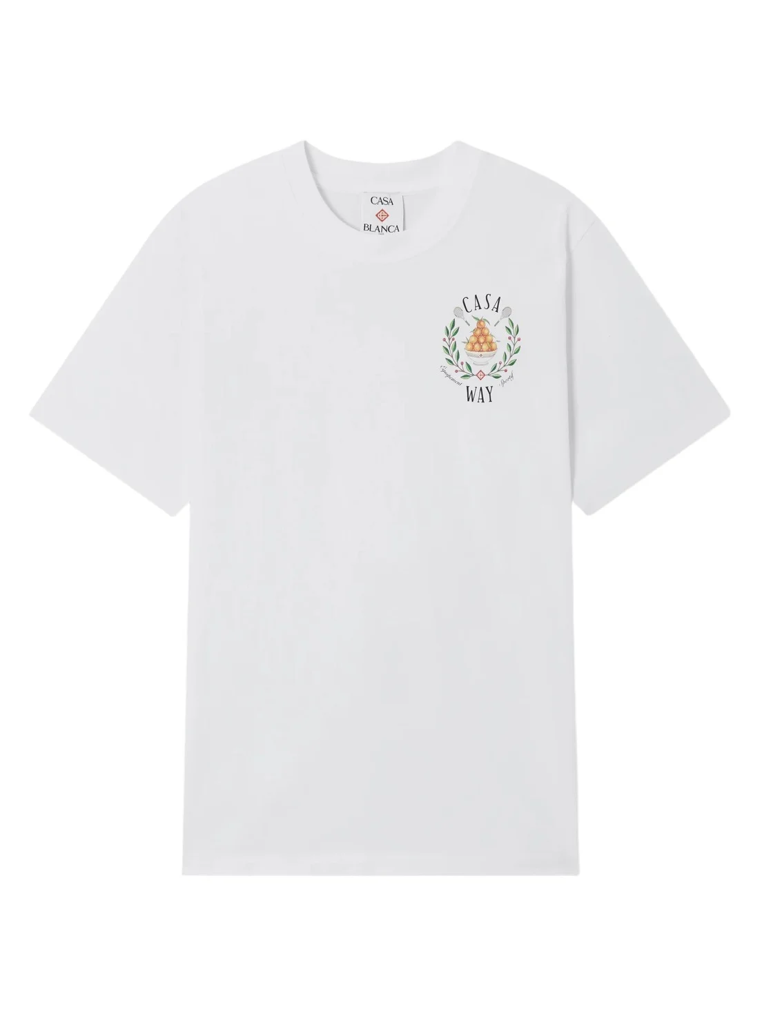 White Casaway Short Sleeve T-Shirt in Orange White Casaway Short Sleeve T-Shirt in Orange