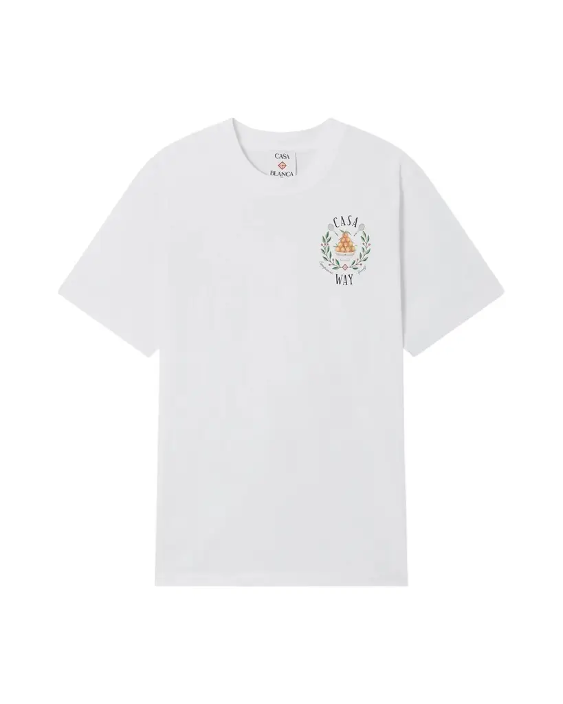White Casaway Short Sleeve T-Shirt in Orange White Casaway Short Sleeve T-Shirt in Orange