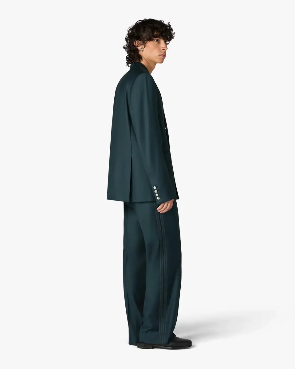 Casablanca Dark Teal Straight Leg Trousers | Thumbnail 3 Casablanca Dark Teal Straight Leg Trousers | Thumbnail 3