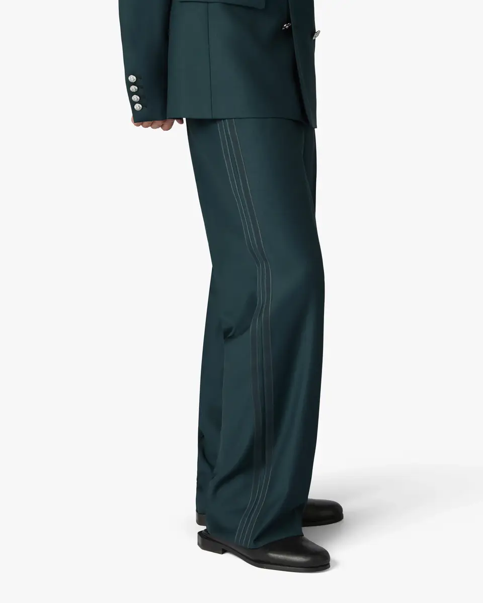 Casablanca Dark Teal Straight Leg Trousers | Thumbnail 4 Casablanca Dark Teal Straight Leg Trousers | Thumbnail 4