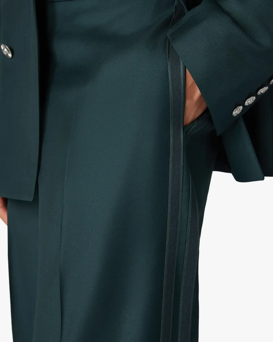 Casablanca Dark Teal Straight Leg Trousers | Thumbnail 5 Casablanca Dark Teal Straight Leg Trousers | Thumbnail 5