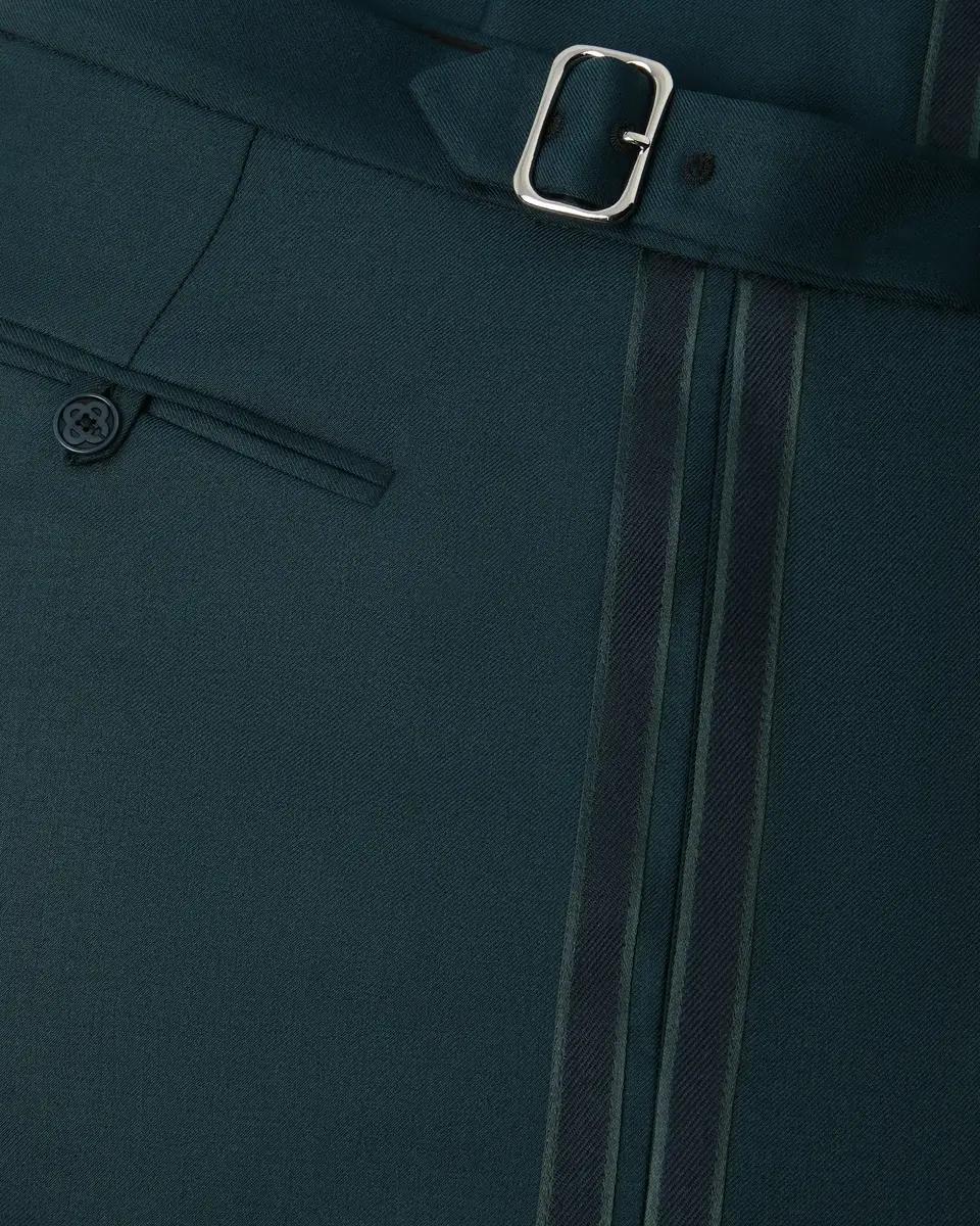 Casablanca Dark Teal Straight Leg Trousers | Thumbnail 6 Casablanca Dark Teal Straight Leg Trousers | Thumbnail 6