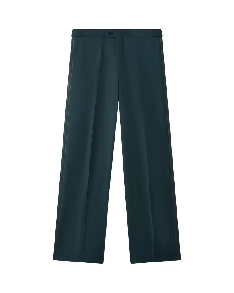 Dark Teal Straight Leg Trousers Dark Teal Straight Leg Trousers