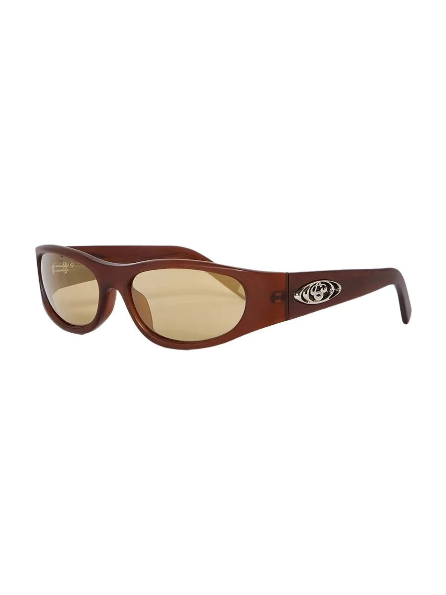 Casablanca Brown Warped Sport Sunglasses