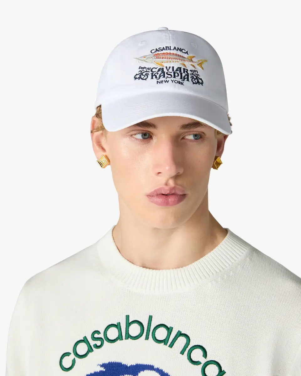 Casablanca White Casa Kaspia New York Embroidered Cap | Thumbnail 2 Casablanca White Casa Kaspia New York Embroidered Cap | Thumbnail 2