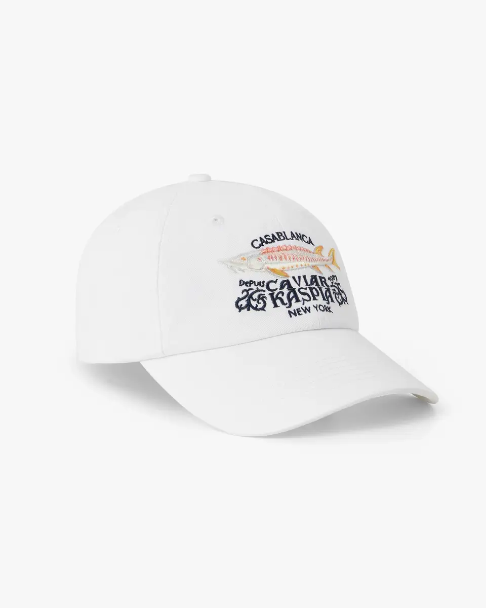 Casablanca White Casa Kaspia New York Embroidered Cap | Thumbnail 3 Casablanca White Casa Kaspia New York Embroidered Cap | Thumbnail 3