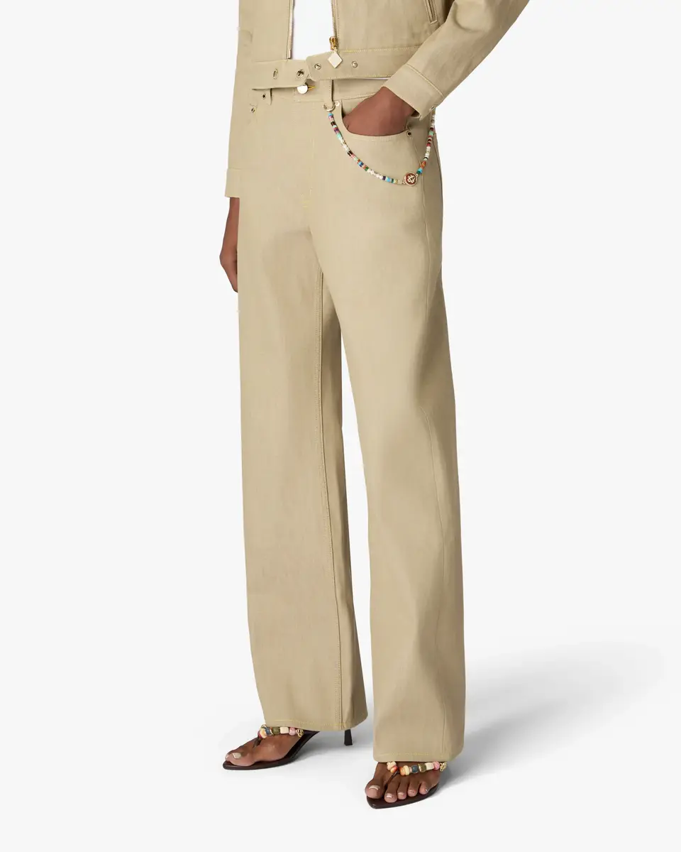 Casablanca Beige Desert Canvas Denim Jeans | Thumbnail 4 Casablanca Beige Desert Canvas Denim Jeans | Thumbnail 4